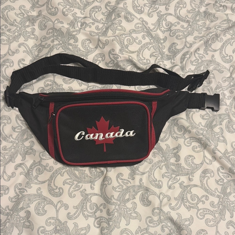 Canada Black and Red Fanny Pack